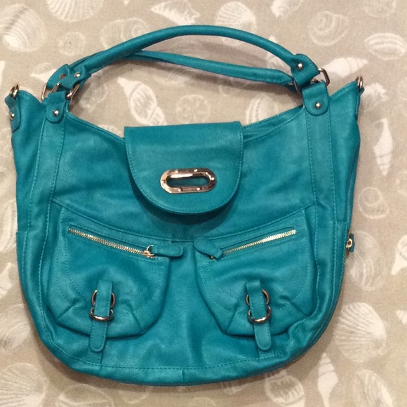 Melie Bianco Handbags - Melie Bianco Teal Alyssa Satchel Hobo